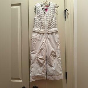 Obermeyer Kids White Overalls ski pants Girls snow